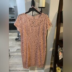 Blush women’s lace dress size 16 with built in slip